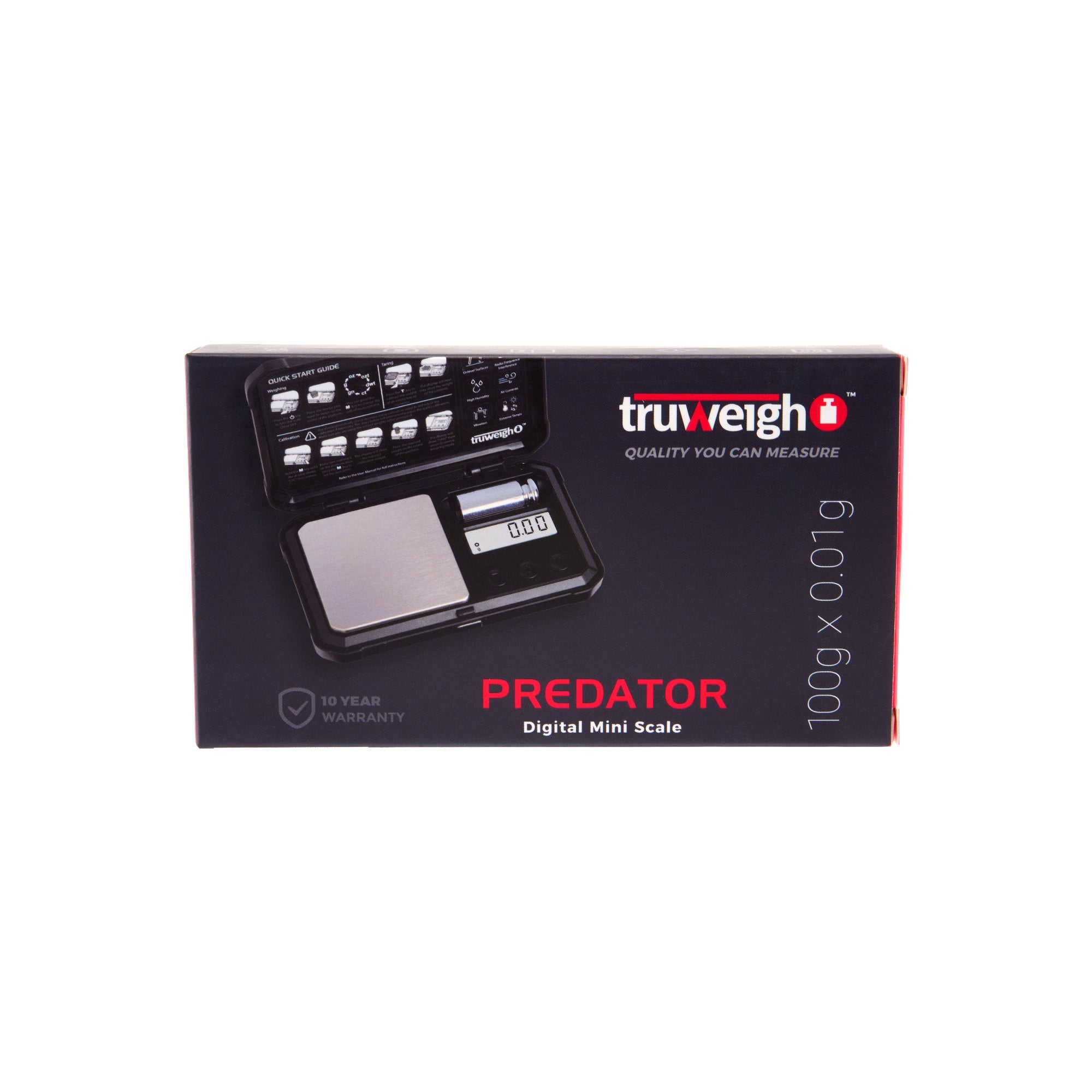 Truweigh Predator Mini Scale with Weight – 100g x 0.01g - Discreet Smoker