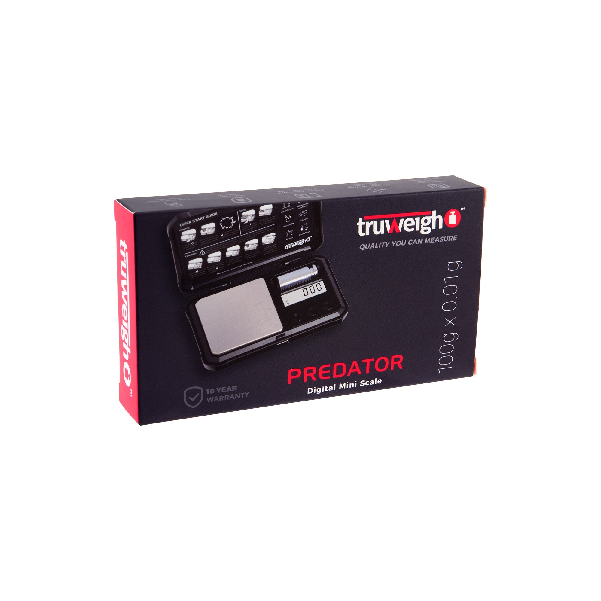 Truweigh Predator Mini Scale with Weight – 100g x 0.01g - Discreet Smoker