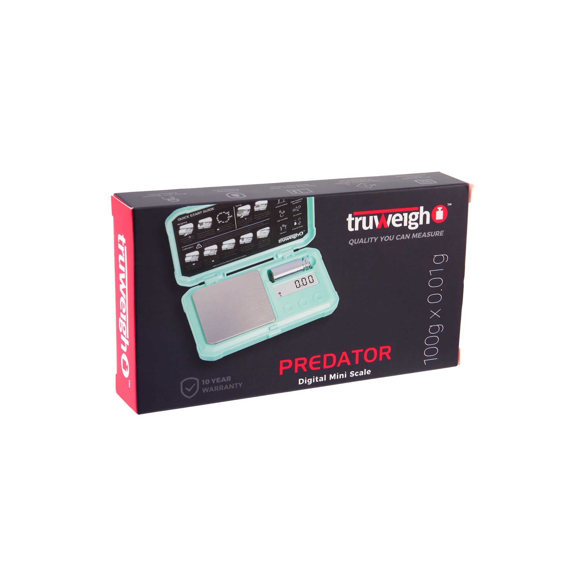 Truweigh Predator Mini Scale with Weight – 100g x 0.01g - Discreet Smoker