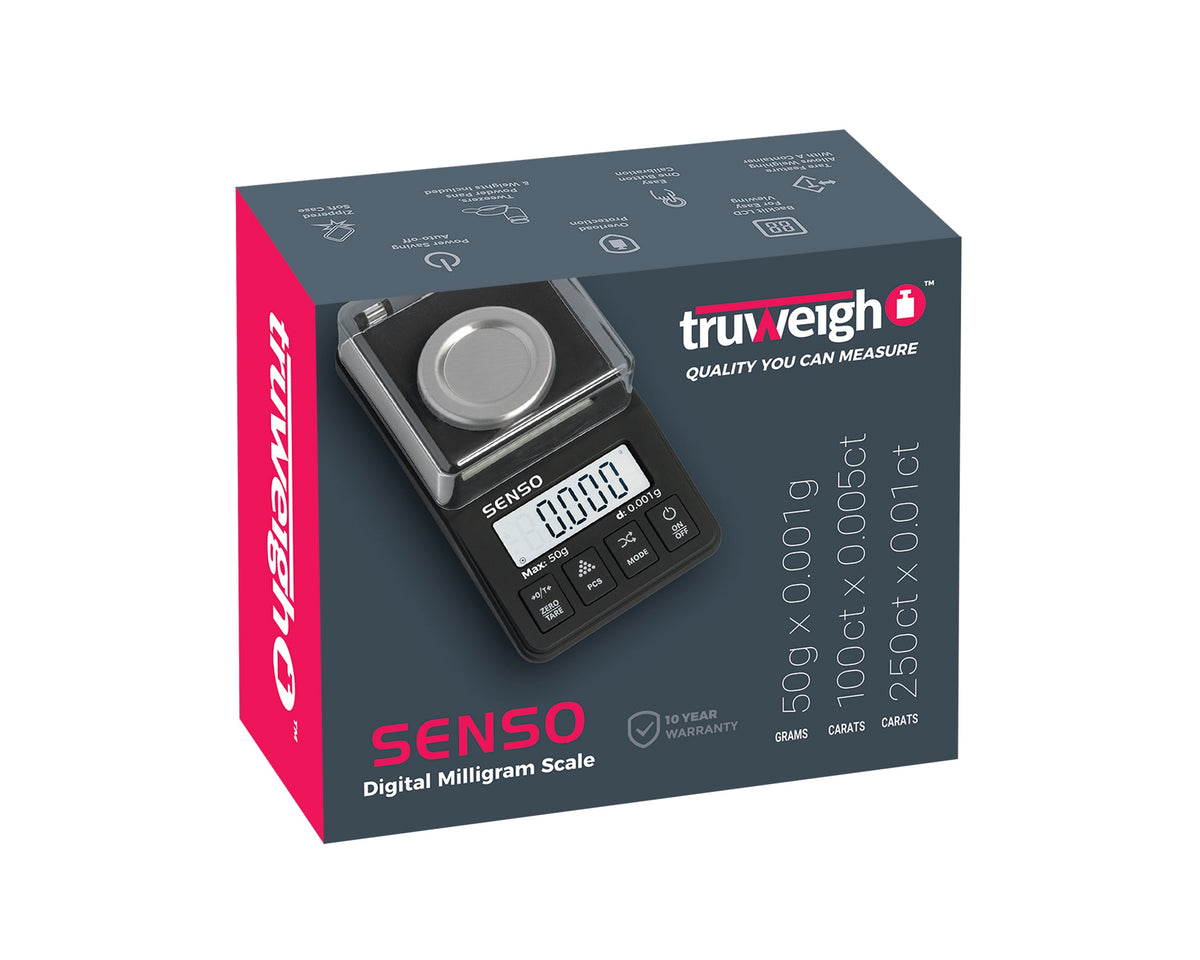Truweigh Senso Carat Milligram Digital Scale – 50g x 0.001g - Discreet Smoker