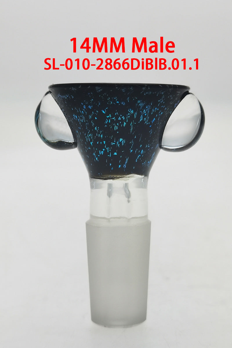 Single Hole Slide w/ Multi-Marble Handle (14MM Male) - Discreet Smoker