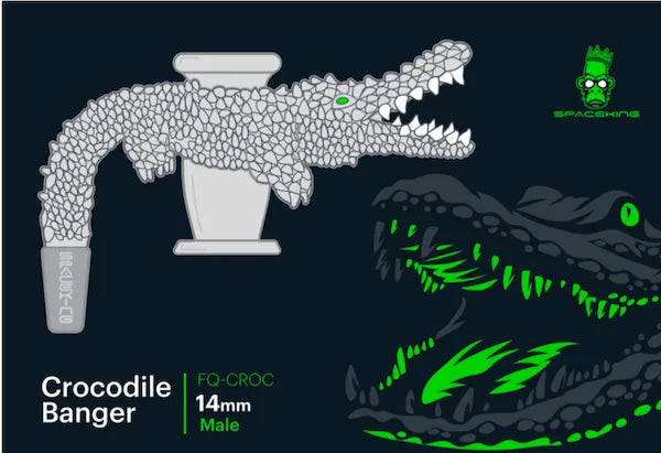 Space King Crocodile Banger - Handmade - Discreet Smoker