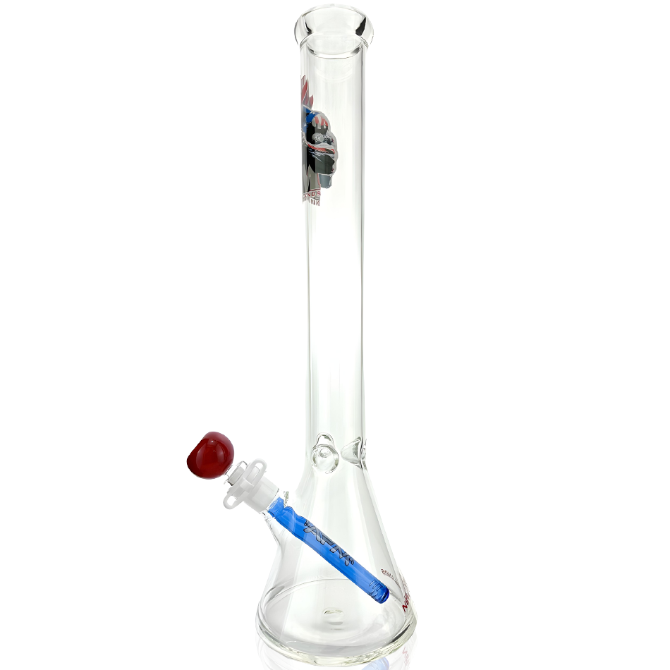 18" New England 5mm Beaker Bong Bundle - Discreet Smoker