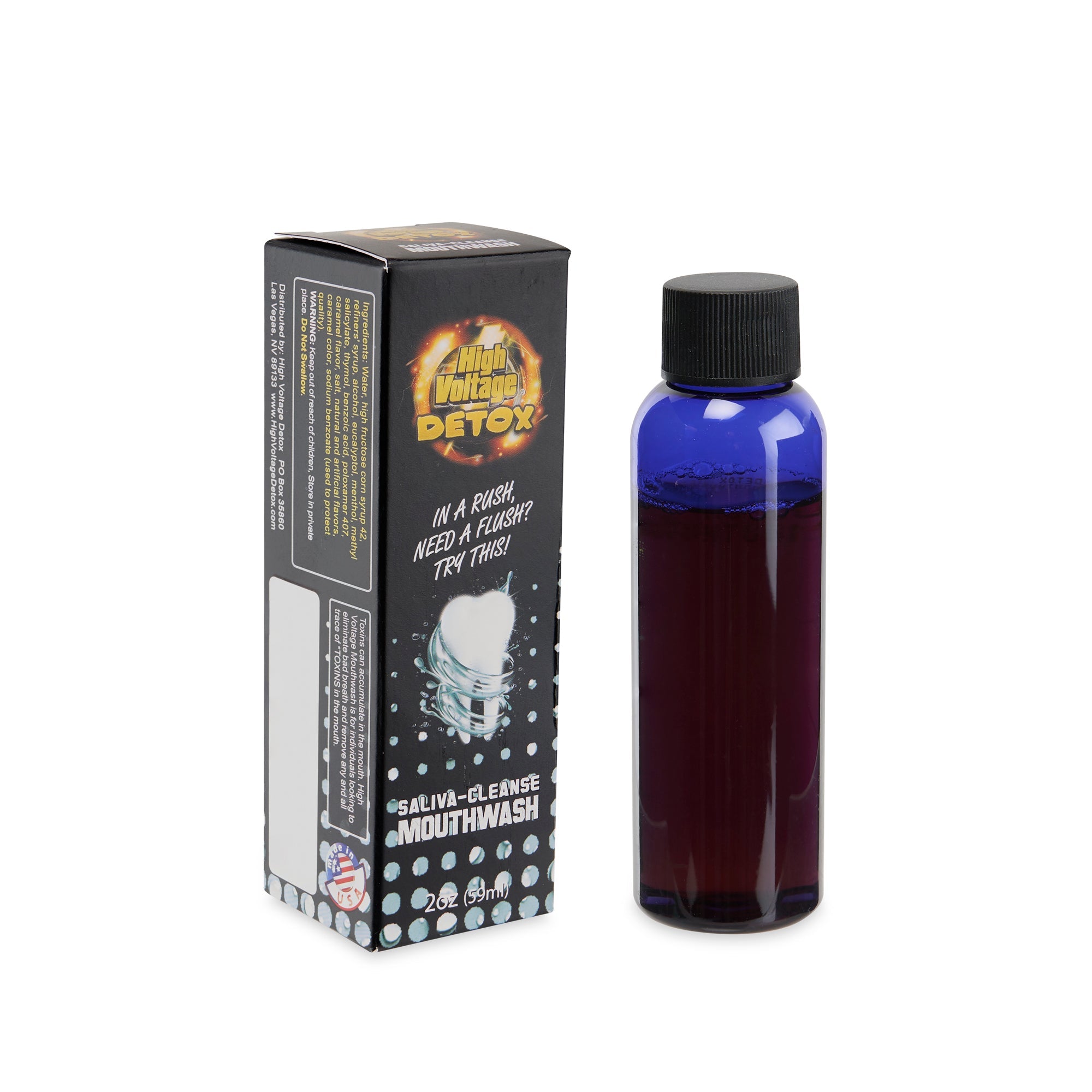 High Voltage Detox Saliva-Cleanse 2oz Mouthwash - Discreet Smoker
