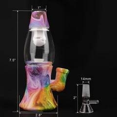Lava Lamp Silicone Water Bong - Discreet Smoker
