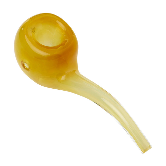 Human Grade Hawkbill Glass Pipe, Silver Fumed