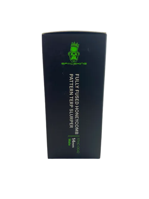 Space King Fully Fused Honeycomb Pattern Terp Slurper (Black / Green) - Discreet Smoker