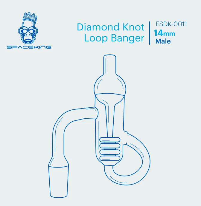 Space King Diamond Knot Loop Banger Kit (Gray) - Discreet Smoker
