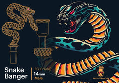 Space King Snake Banger - Handmade - Discreet Smoker