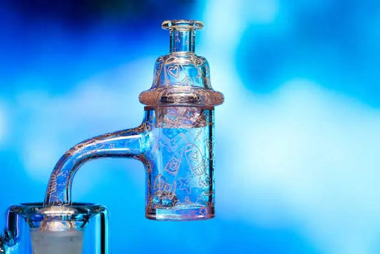 Space King Fully Fused Gold Fume Banger Kit (White / Gold) - Discreet Smoker