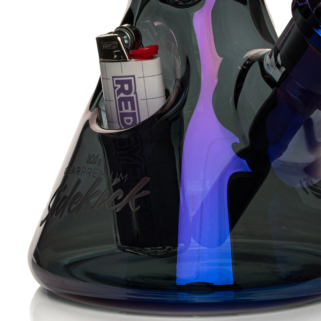 Gear Premium 12" Sidekick Beaker (Terminator Finish) Water Pipe - Discreet Smoker