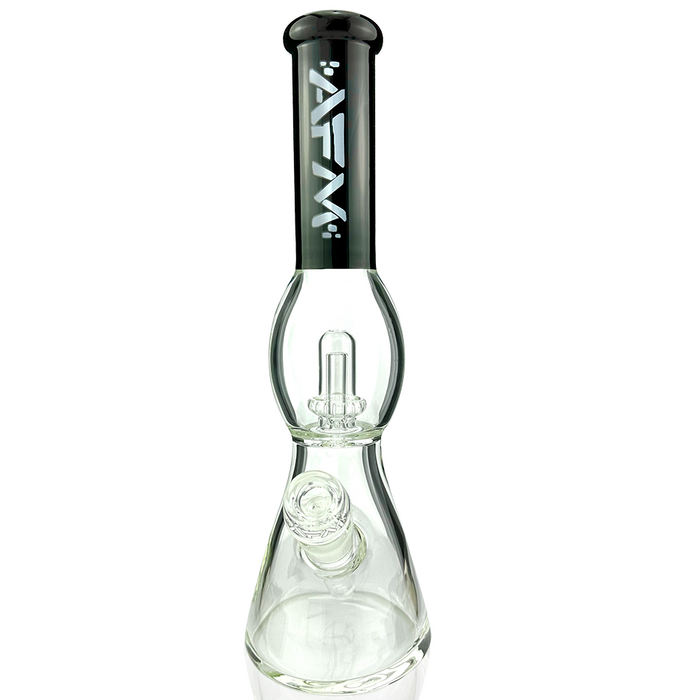 12" AFM Glass UFO Sleeve Glass Beaker Bong, Black
