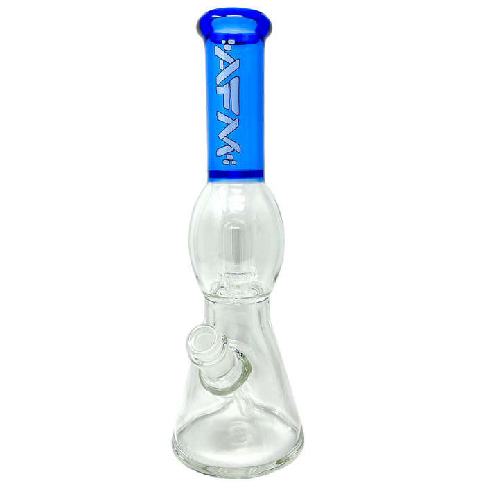 12" AFM Glass UFO Sleeve Glass Beaker Bong, Ink Blue
