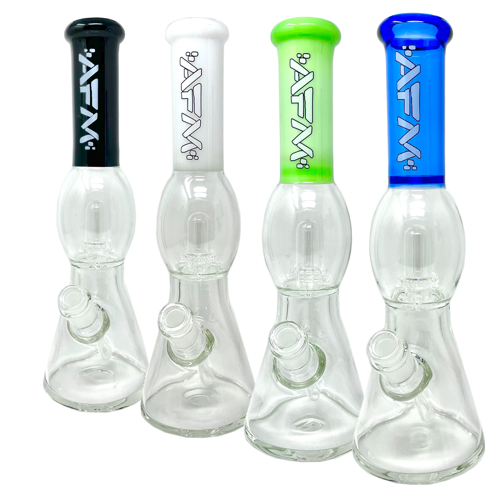 12" AFM Glass UFO Sleeve Glass Beaker Bong - Discreet Smoker