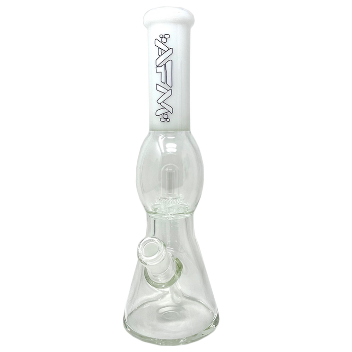 12" AFM Glass UFO Sleeve Glass Beaker Bong, Ivory