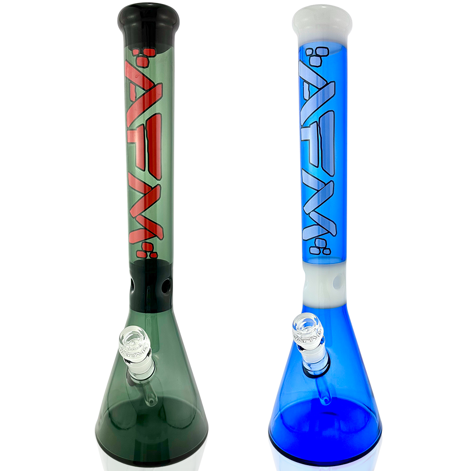 18" AFM Pulsar Color Glass Beaker Bong - Discreet Smoker
