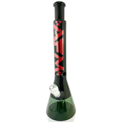 18" AFM Quasar Glass Beaker Bong - Black/ Smokey - Discreet Smoker