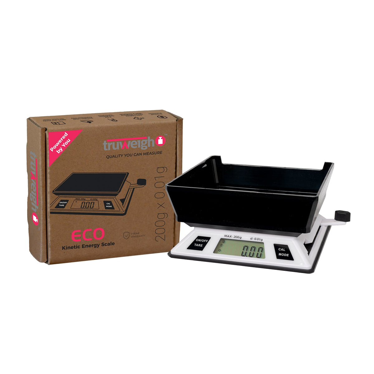 Truweigh ECO Kinetic Energy Mini Scale - 200g x 0.01g - Discreet Smoker