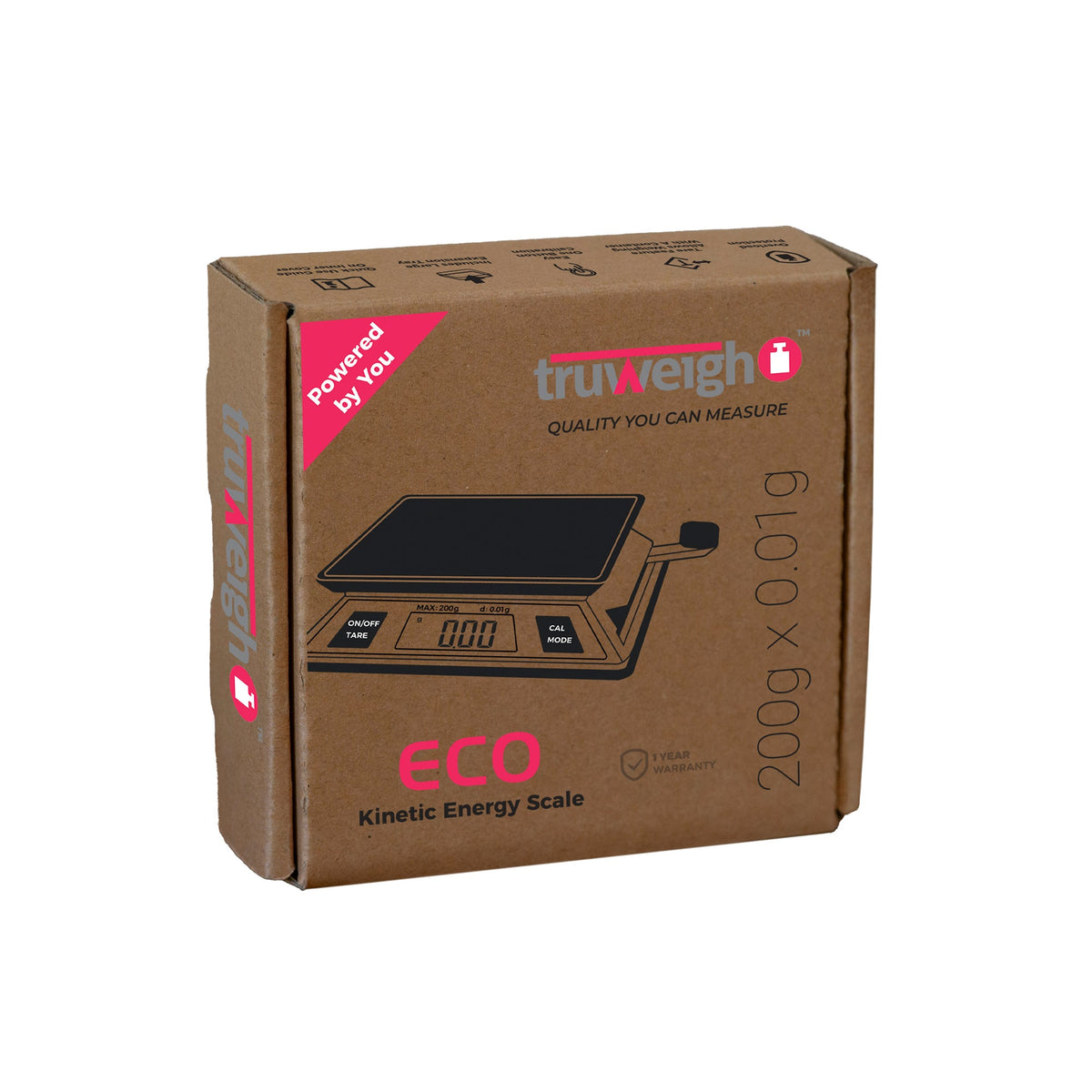 Truweigh ECO Kinetic Energy Mini Scale - 200g x 0.01g - Discreet Smoker