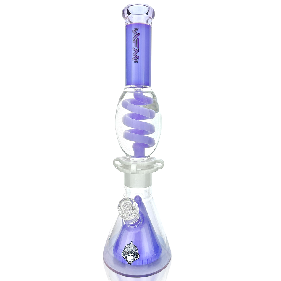 16″ AFM UFO Pyramid Freezable Coil Beaker Bong – Glycerin Coil - Discreet Smoker