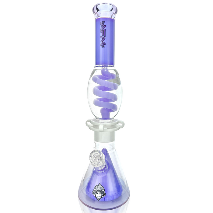 16″ AFM UFO Pyramid Freezable Coil Beaker Bong – Glycerin Coil, Double Purple