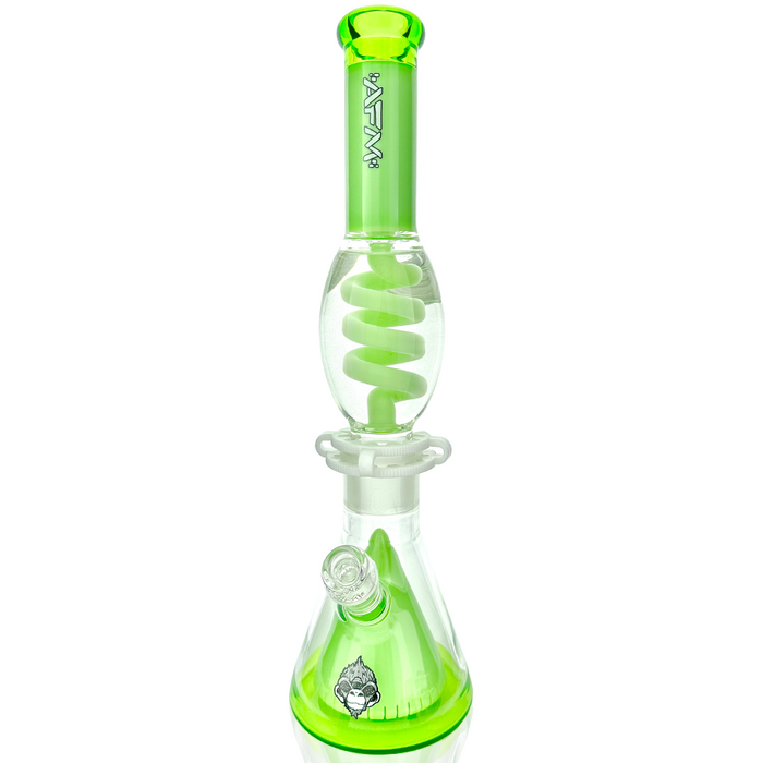 16″ AFM UFO Pyramid Freezable Coil Beaker Bong – Glycerin Coil, Slime/ Lime
