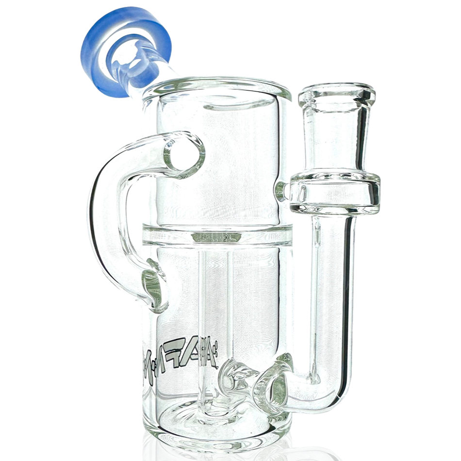 AFM 5.5″ Power Can Color Glass Recycler Mini Dab Rig - Discreet Smoker