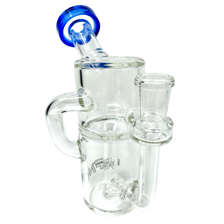 AFM 5.5″ Power Can Color Glass Recycler Mini Dab Rig - Discreet Smoker