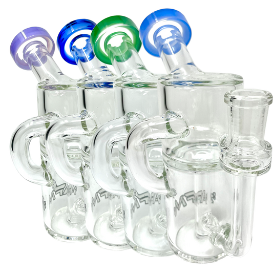 AFM 5.5″ Power Can Color Glass Recycler Mini Dab Rig - Discreet Smoker