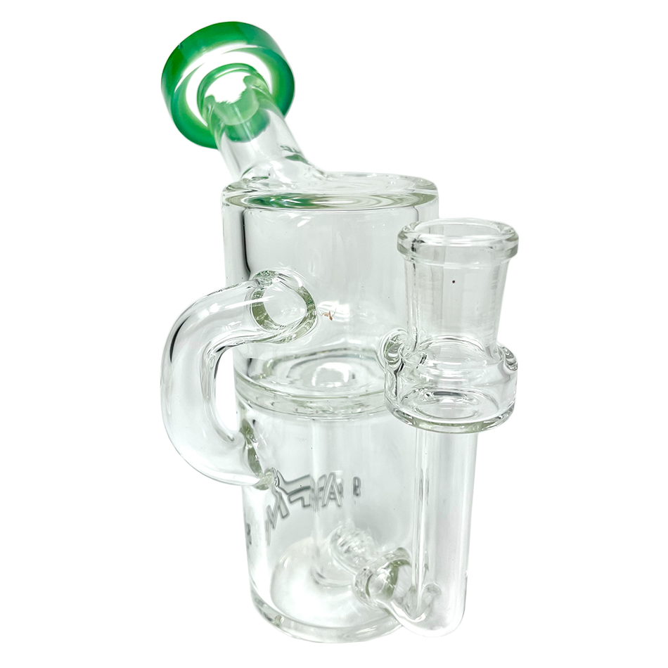 AFM 5.5″ Power Can Color Glass Recycler Mini Dab Rig - Discreet Smoker