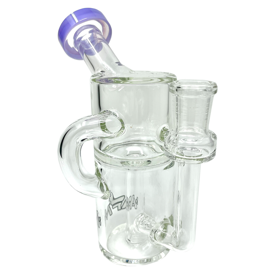 AFM 5.5″ Power Can Color Glass Recycler Mini Dab Rig - Discreet Smoker