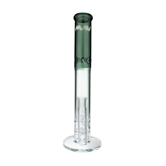 MAV 16" Double Honey Straight Glass Water Pipe, Transparent Black