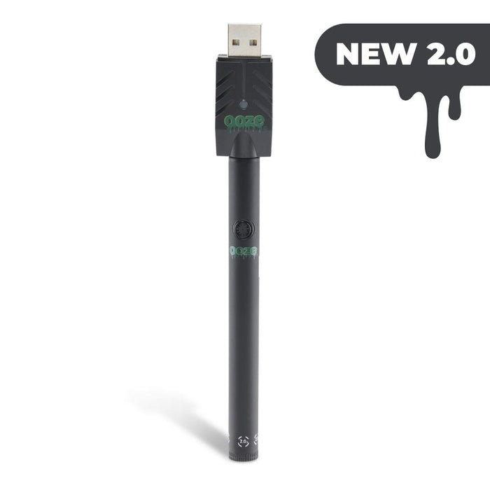 Ooze Twist Slim Pen 2.0 510 Thread Vaporizer Battery, Panther Black