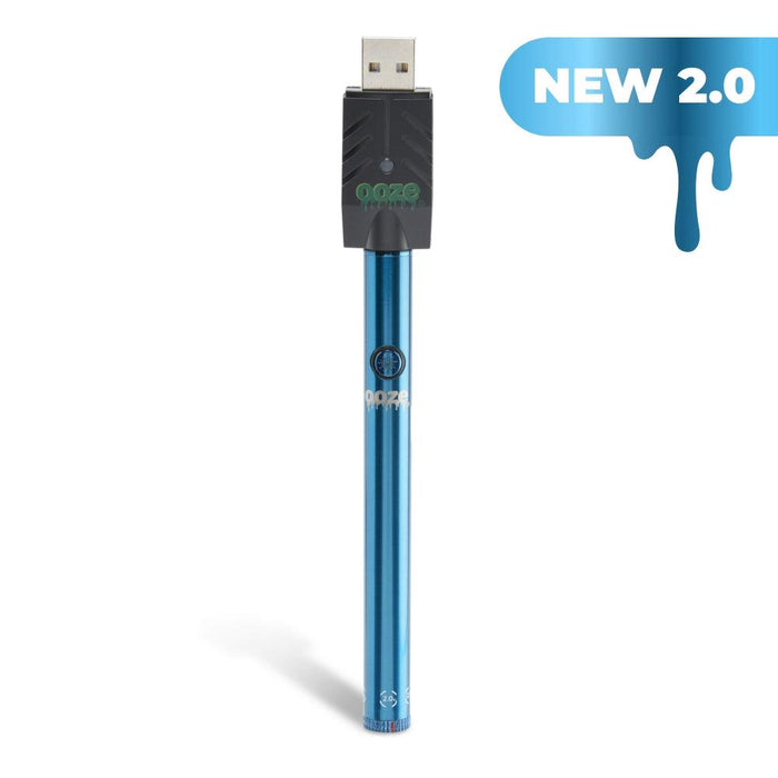 Ooze Twist Slim Pen 2.0 510 Thread Vaporizer Battery, Sapphire Blue