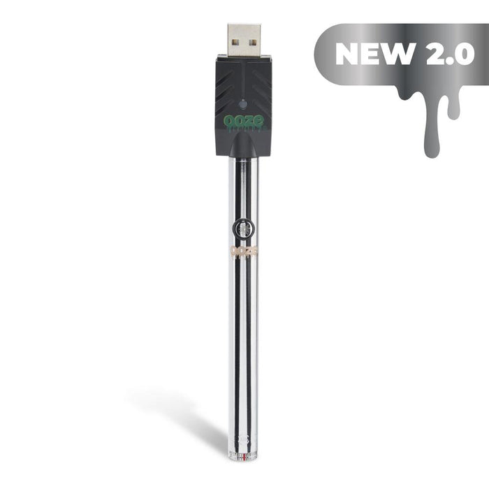 Ooze Twist Slim Pen 2.0 510 Thread Vaporizer Battery, Cosmic Chrome