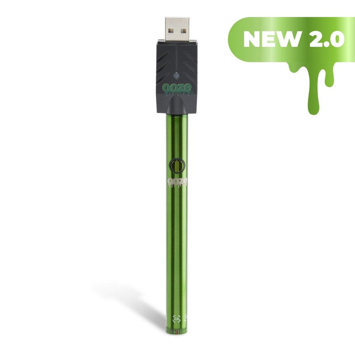 Ooze Twist Slim Pen 2.0 510 Thread Vaporizer Battery, Slime Green
