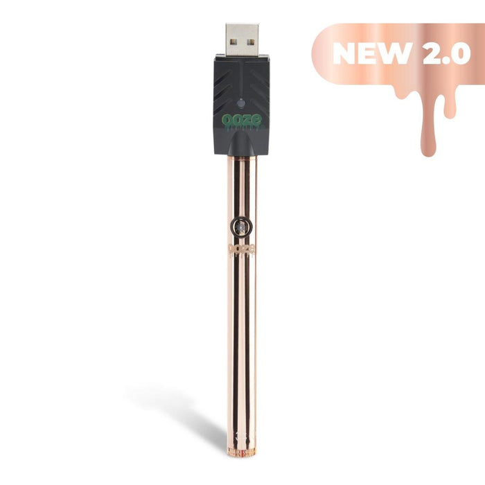 Ooze Twist Slim Pen 2.0 510 Thread Vaporizer Battery, Rose Gold