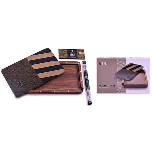 Benji - Walnut Tray w/ Magnetic Lid Kit - OG - Discreet Smoker