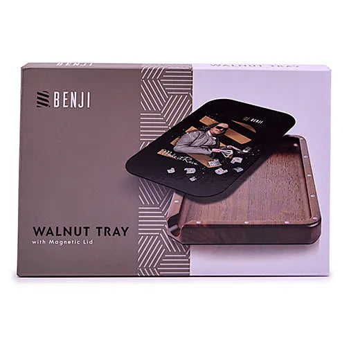 Benji - Walnut Tray w/ Magnetic Lid Kit - Make it Rain - Discreet Smoker