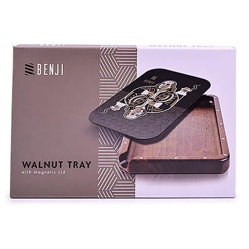 Benji - Walnut Tray w/ Magnetic Lid Kit - King Franklin - Discreet Smoker