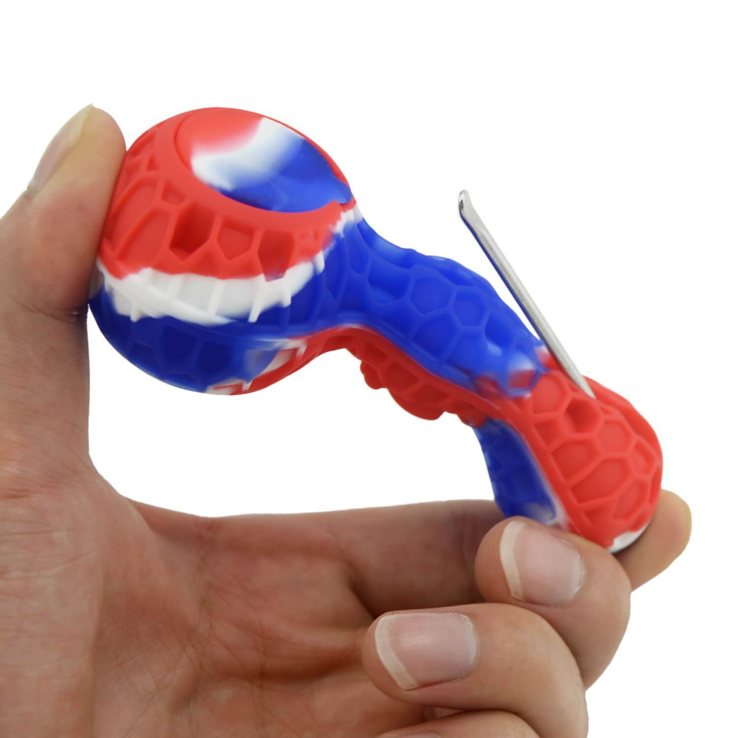 Silicone Pipe With Glass Bowl - Discreet Smoker