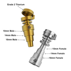 TITANIUM 6 IN 1 CARB CAP DAB NAIL - Discreet Smoker