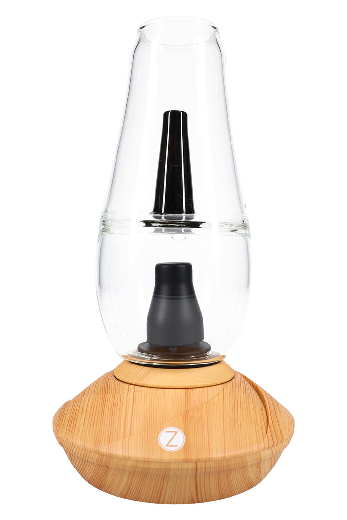 Zenco Flow Desktop Vaporizer – Auto-Fill Water Glass – 4 Heat Settings, Wood