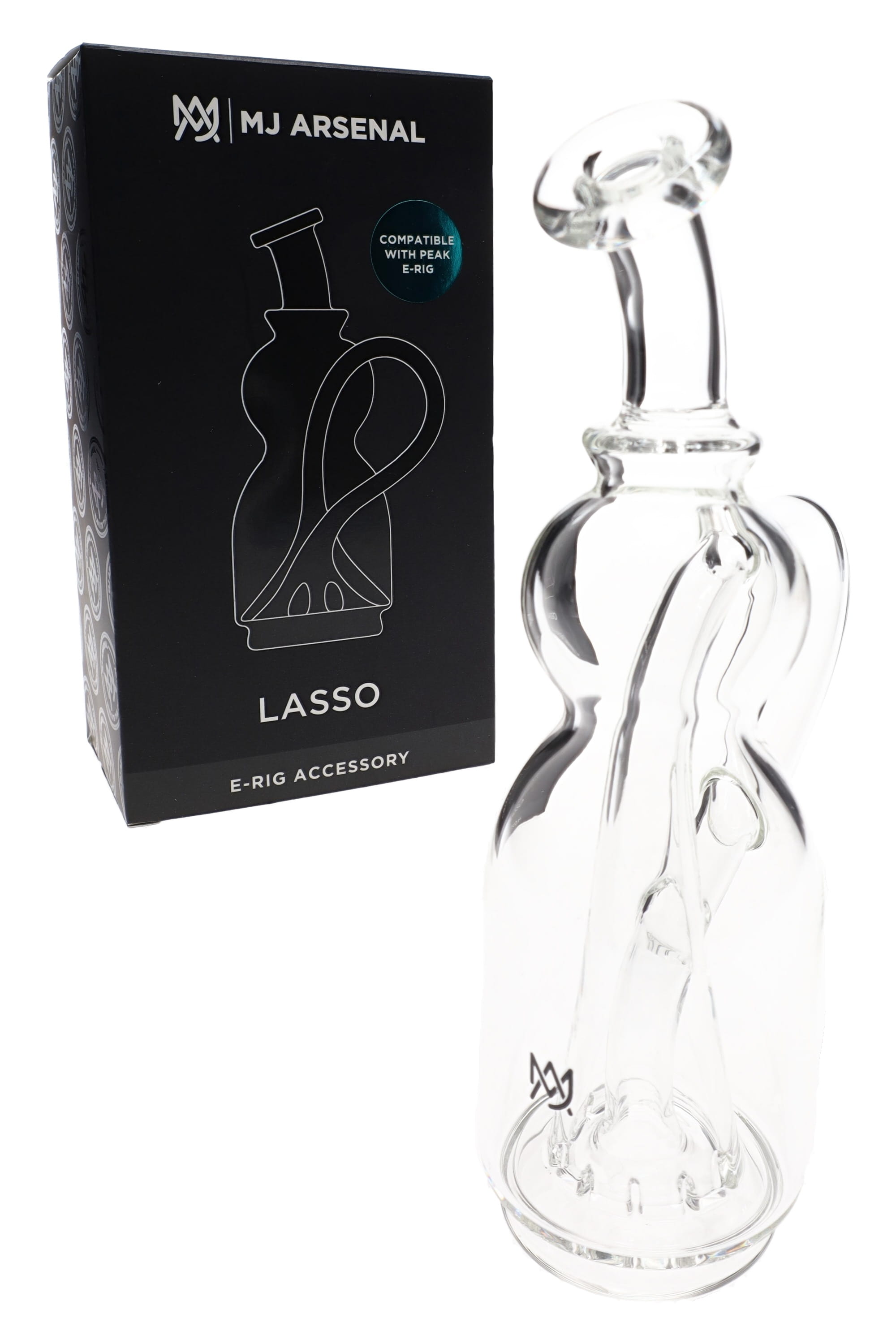 MJ Arsenal Lasso Puffco Peak Glass Top – E-Rig Attachment - Discreet Smoker
