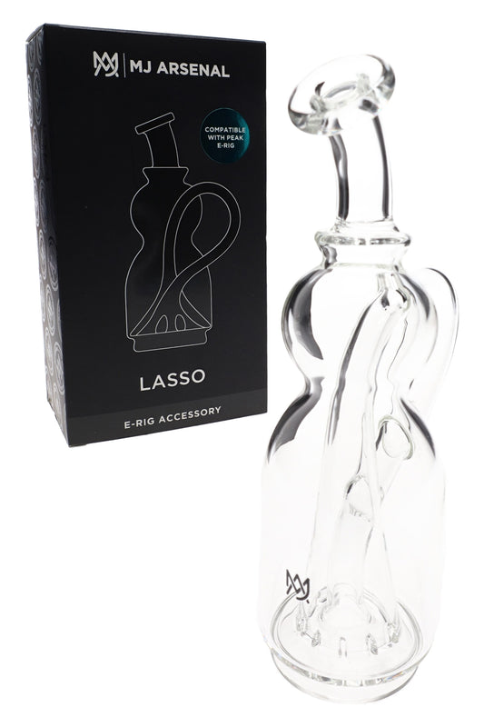 MJ Arsenal Lasso Puffco Peak Glass Top – E-Rig Attachment - Discreet Smoker