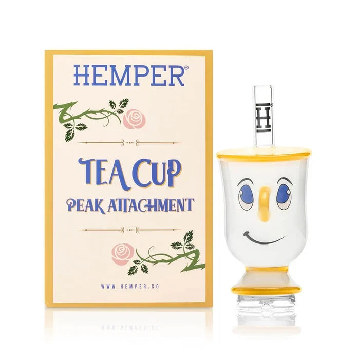 Hemper Tea Cup Puffco Peak Glass Top - Discreet Smoker