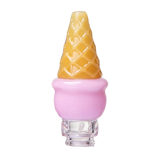 Borosilicate Glass Ice Cream Pivot Top – 2.6″ - Discreet Smoker