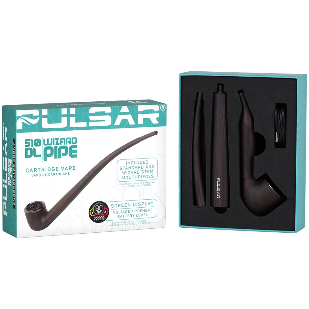Pulsar 510 DL Wizard Pipe Variable Voltage Cartridge Vape | 650mAh - Discreet Smoker