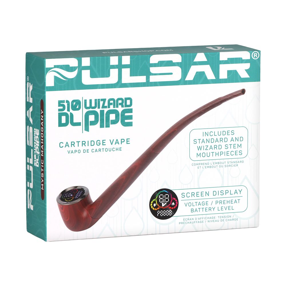 Pulsar 510 DL Wizard Pipe Variable Voltage Cartridge Vape | 650mAh - Discreet Smoker