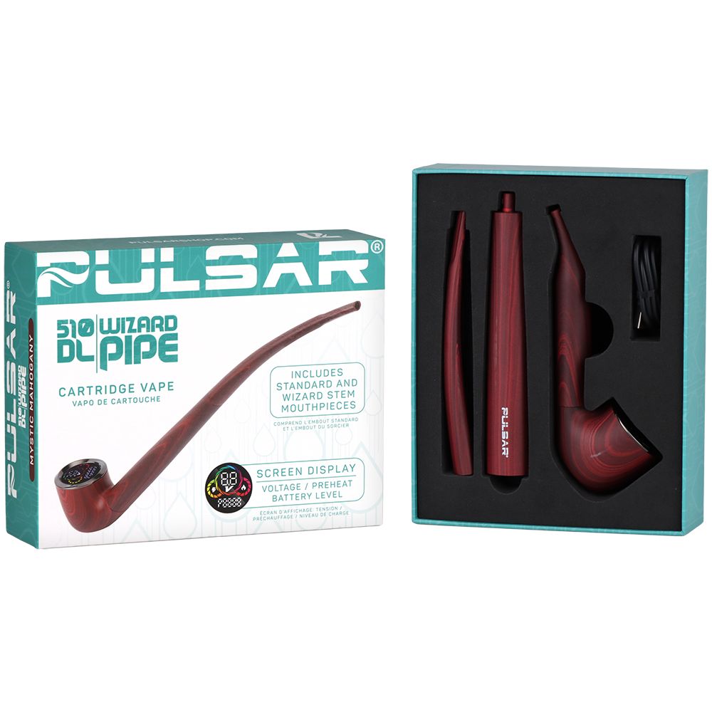 Pulsar 510 DL Wizard Pipe Variable Voltage Cartridge Vape | 650mAh - Discreet Smoker